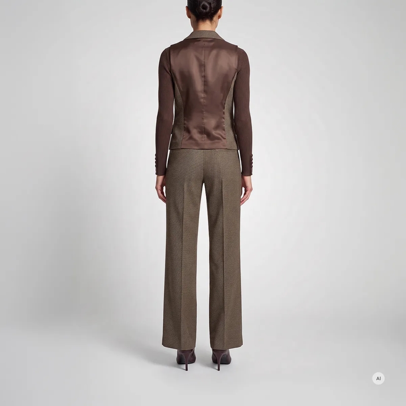 Marc Aurel Weste Indoorweste- Paspeltaschen- Rücken aus Futterst beige(Image 4)