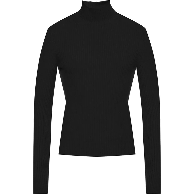 Balenciaga Trui Balenciaga Cashmere Blend Rib Knit Turtleneck schwarz