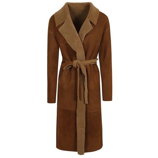 Salvatore Santoro  Brown Sheepskin Coat Brown