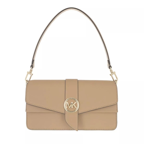 Michael Kors Greenwich Medium Shoulder Bag Leather Camel Envelope Bag