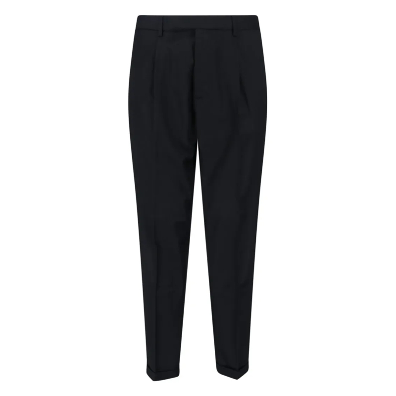 Cruna Anzugshose Straight-Leg Black Trousers With Tailored Fit Black