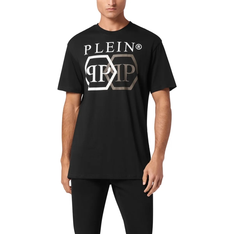 Philipp Plein T-Shirt T-Shirt Hexagon Mit Schmucksteinen schwarz(Image 3)