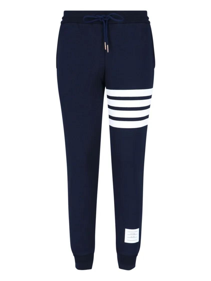 Thumbnail - Thom Browne - "4-Bar" Tracksuit Bottoms – Blue - Größe 40 - blau