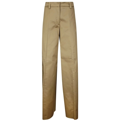 THE LATEST  Beige Wide Leg Trousers Brown