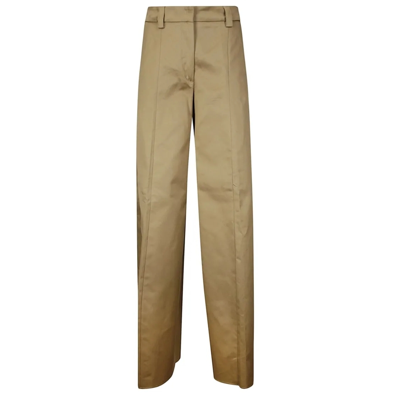 THE LATEST  Brown Wide Leg Trousers Brown