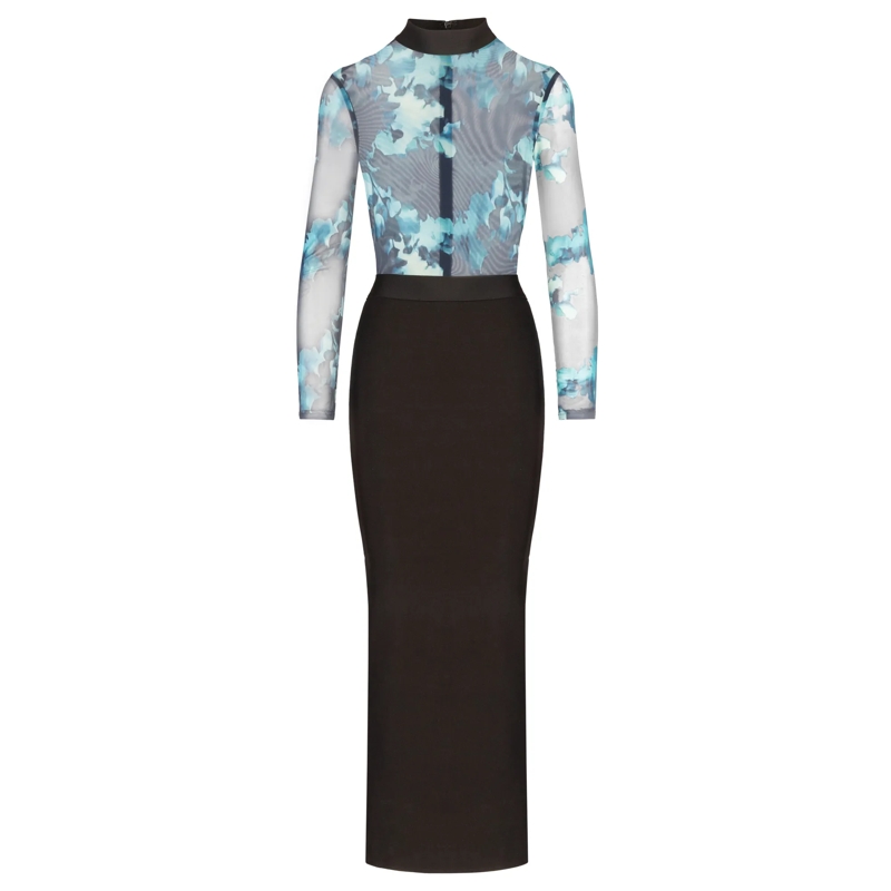 Kraimod Midikleid Bandagekleid blau