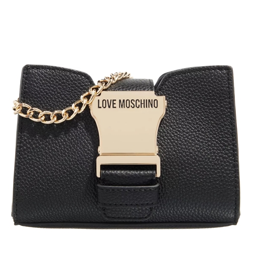 Love Moschino Safety Leather Black Minitasche