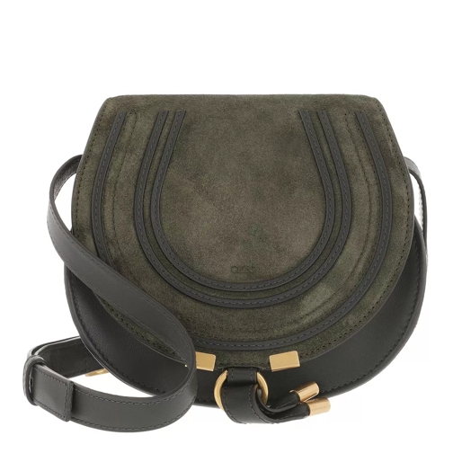 Chloé Small Marcie Shoulder Bag Grained Leather Verde Crossbody Bag