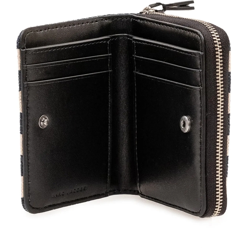 Marc Jacobs Geldbörse Portafoglio The Mini Compact Wallet a Righe dunkelblau(Image 3)