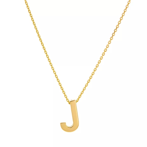 BELORO Necklace Letter J Yellow Gold Mittellange Halskette