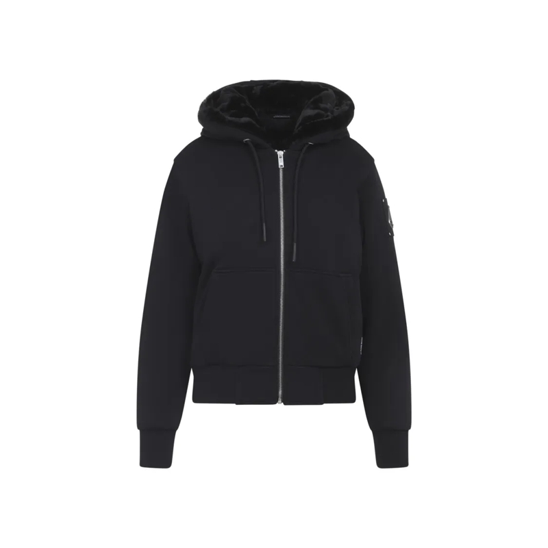 Moose Knuckles Veste de transition Cotton Blend Classic Bunny Jacket With Tonal Hood Black