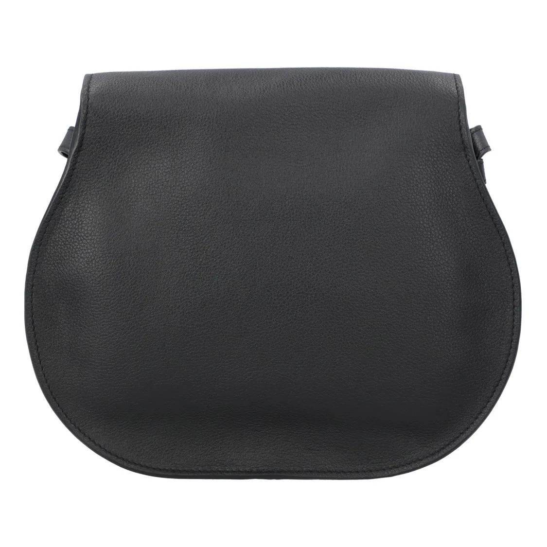 Chloé Hobo bags Marcie Medium Saddle Bag Black in zwart