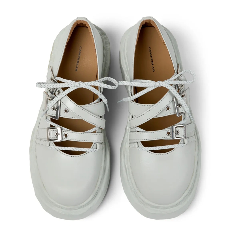 Camperlab Schnürschuhe Mokassins Vamonos hell-grau(Image 4)