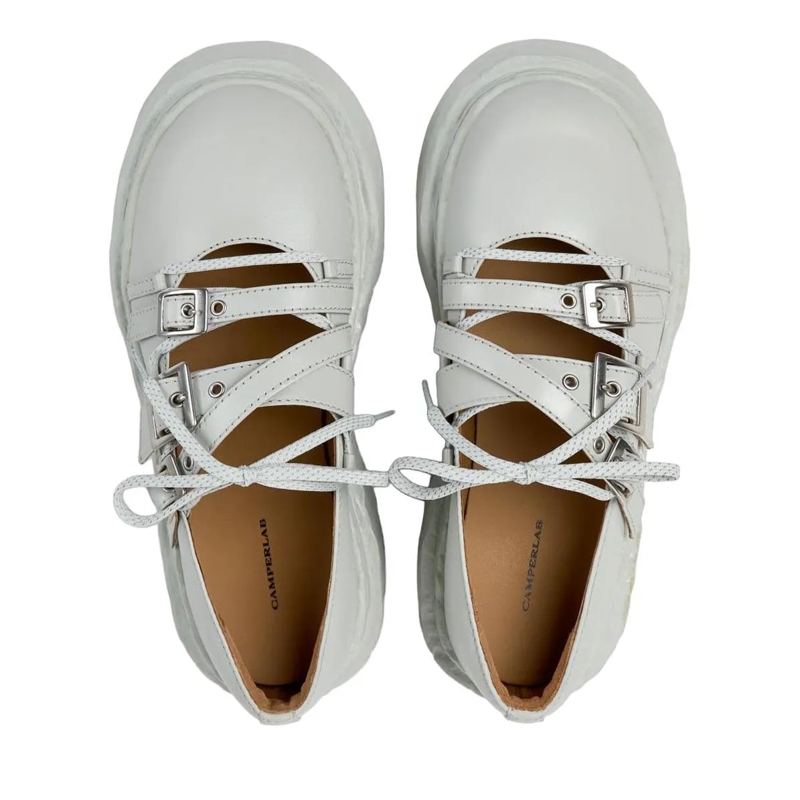 Camperlab Schnürschuhe Mokassins Vamonos hell-grau(Image 4)