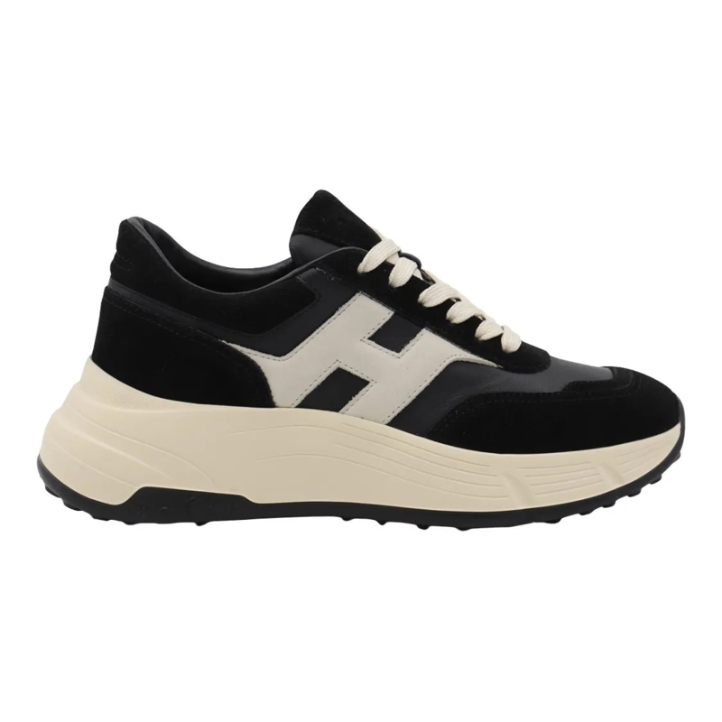 Hogan Lage-top sneaker Black Sneakers With Cream Sole Black