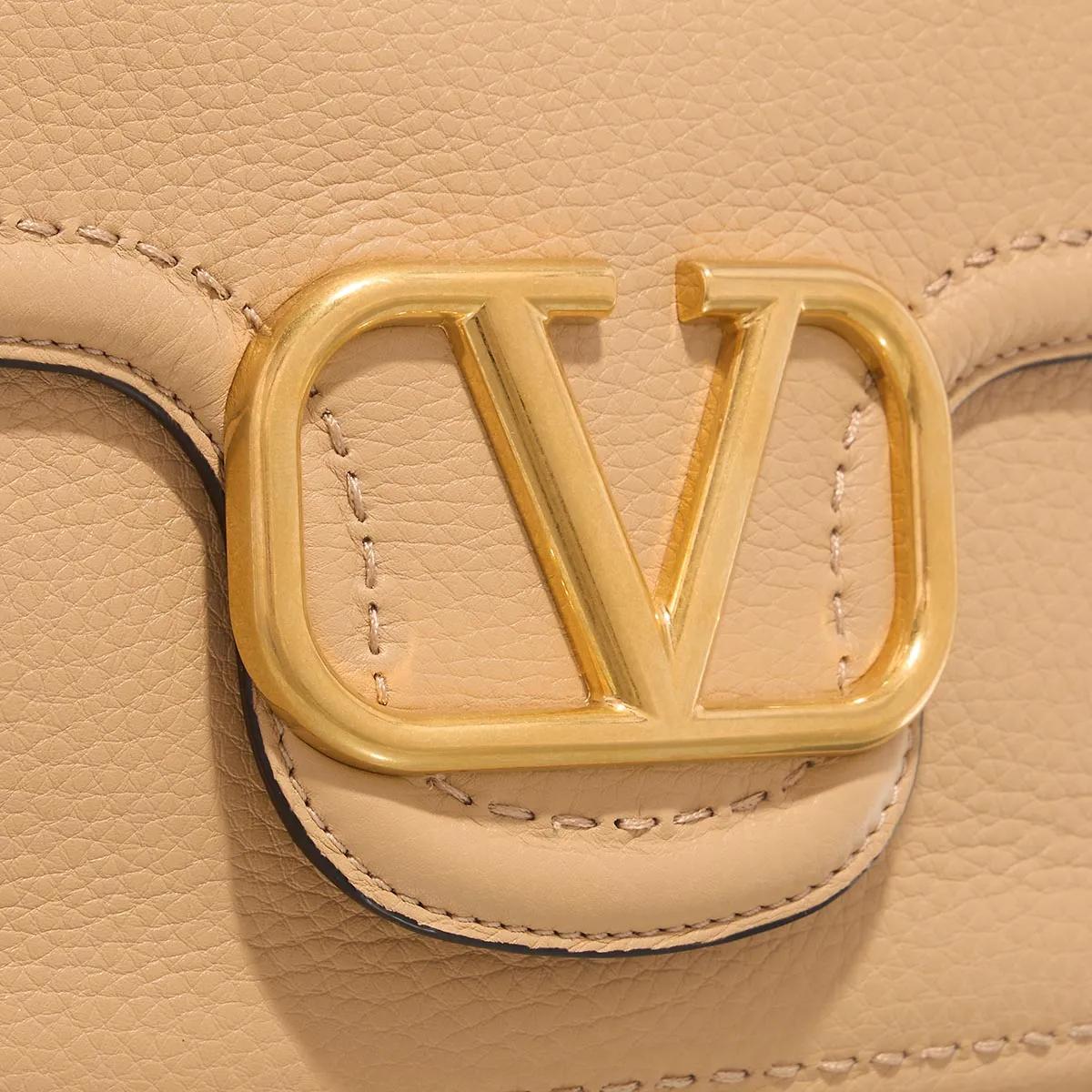 Valentino Garavani Crossbody bags Shoulder Bag Alltime Brass Logo in beige