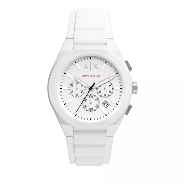 Armani Exchange Armani Exchange Chronograph White Silicone Watch