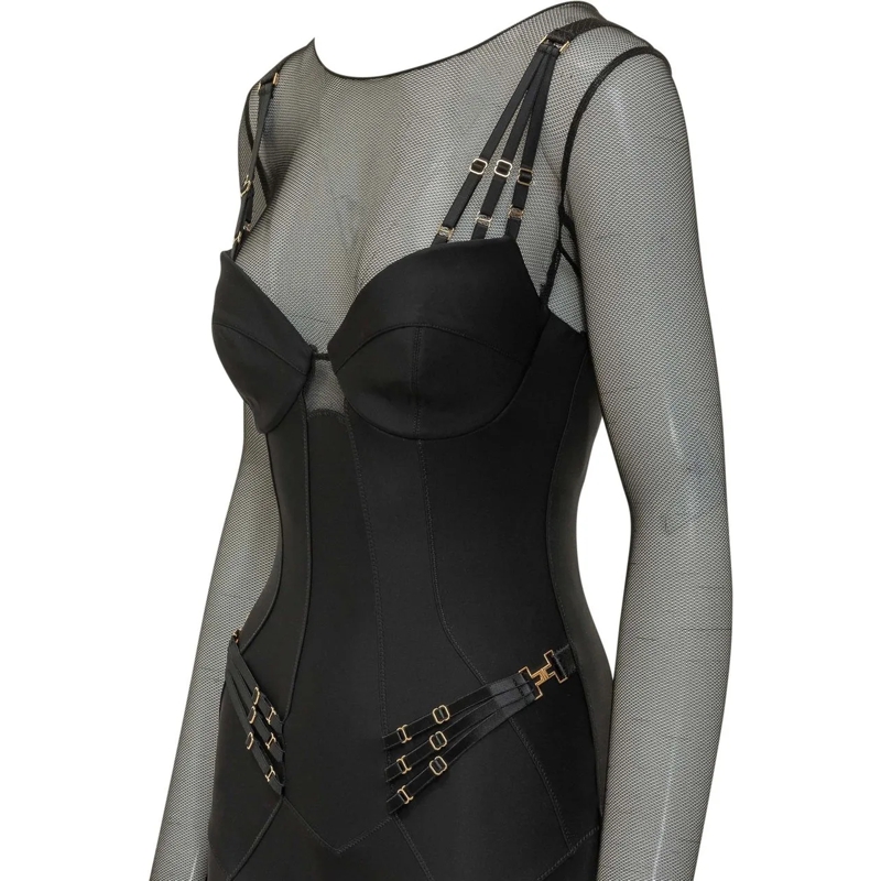 Elisabetta Franchi Jumpsuit Tuta Con Rete schwarz(Image 4)