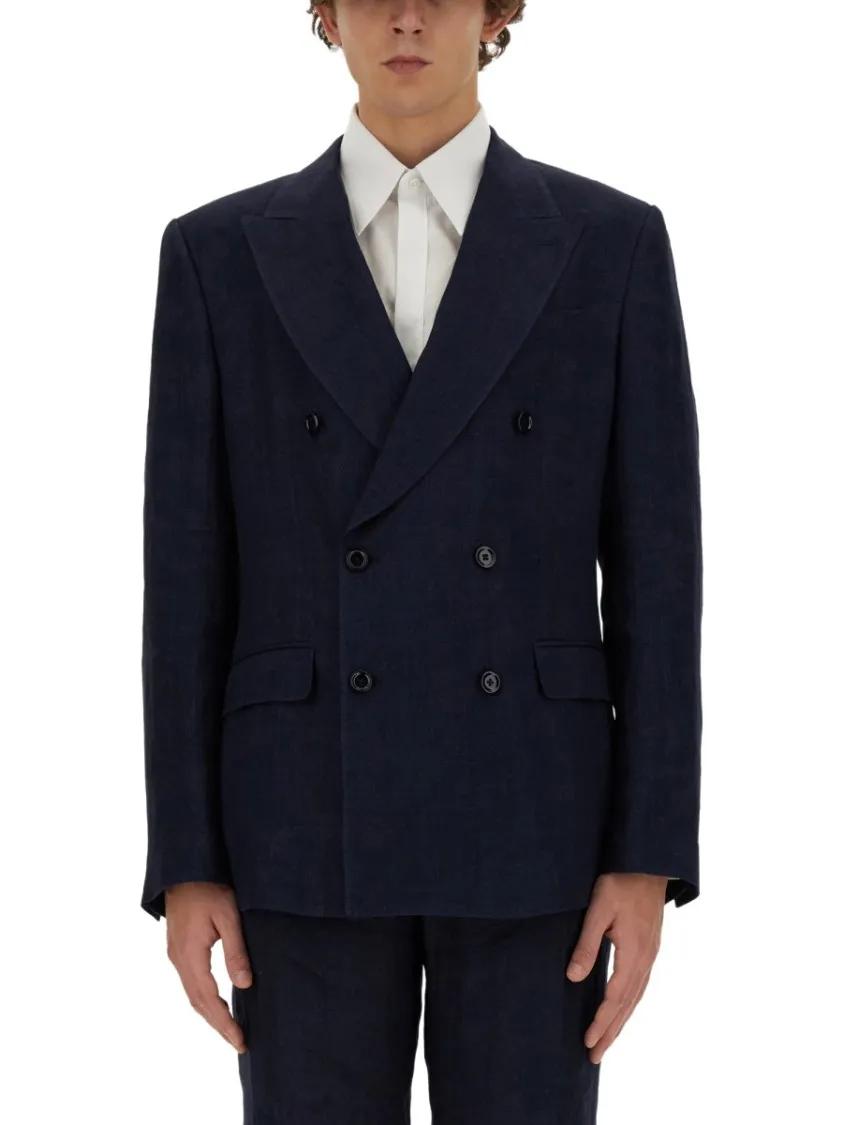 Thumbnail - Dolce&Gabbana - Double-Breasted Jacket - Größe 52 - blau