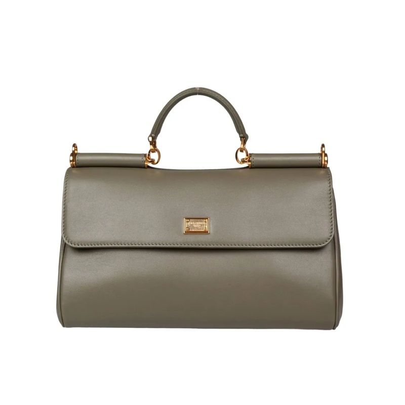 Dolce&Gabbana Sac à bandoulière Vintage My Sicily Caramel Leather Bag Green