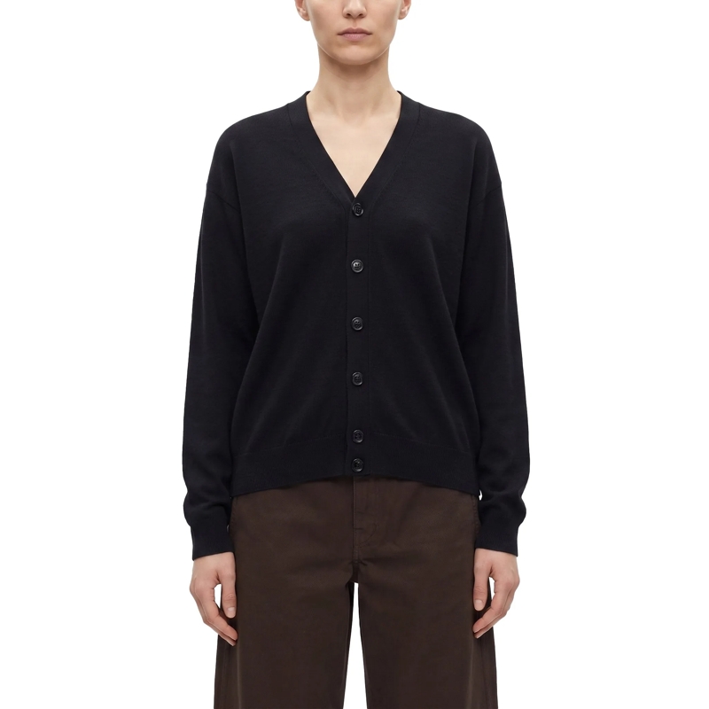 Lemaire Strickjacke Strickjacke aus Woll-Mix schwarz(Image 2)