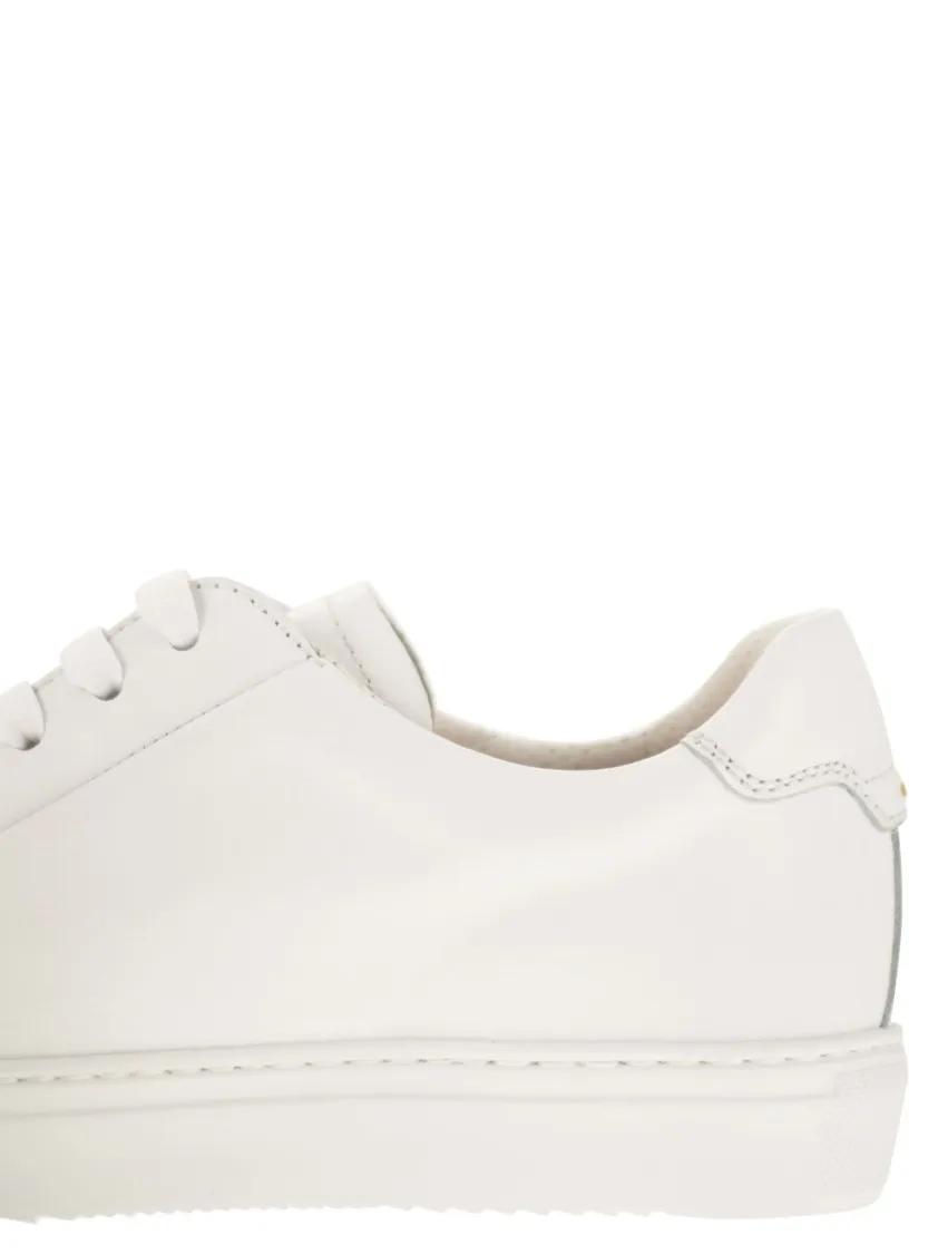 Thumbnail - Doucal's Low-Top Sneaker - Minimalist Smooth Calfskin Trainers With Rubber So - Gr. 40 (EU) - in Weiß - für Damen