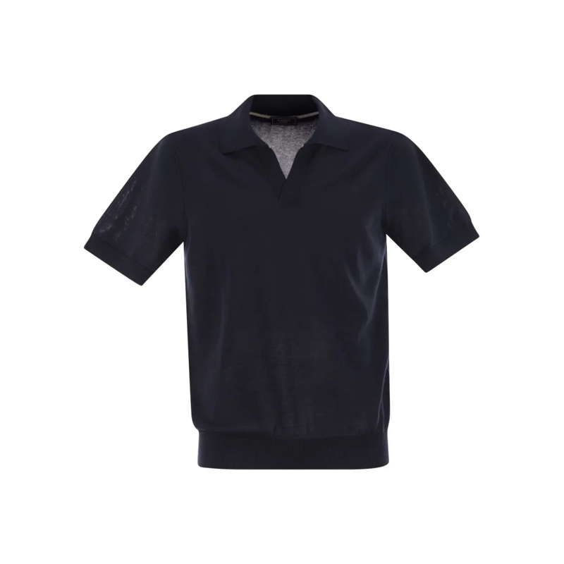 Peserico Polo shirt Polo Shirt In Pure Cotton Yarn Blue