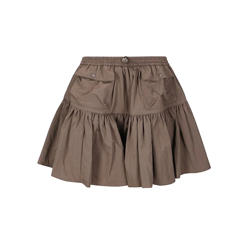Cecille Bahnsen Minijupe Taffeta Skirt Brown