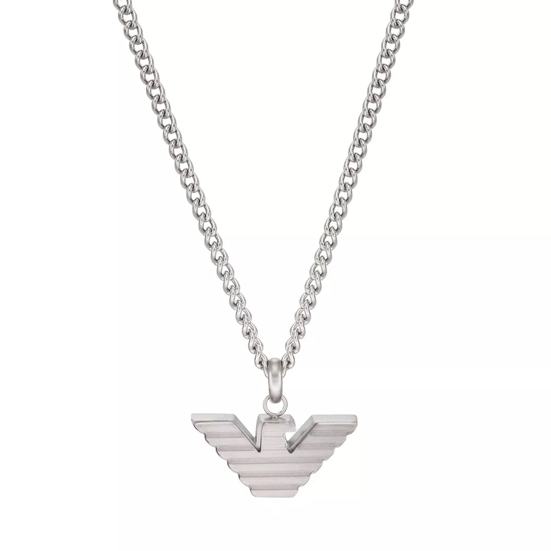Emporio Armani Medium Halsketting Stainless Steel Pendant Necklace Silver
