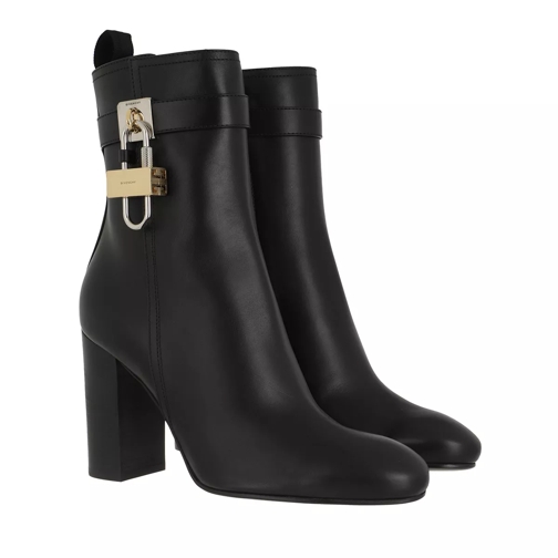 Givenchy Padlock Ankle Boots Leather Black Stiefelette