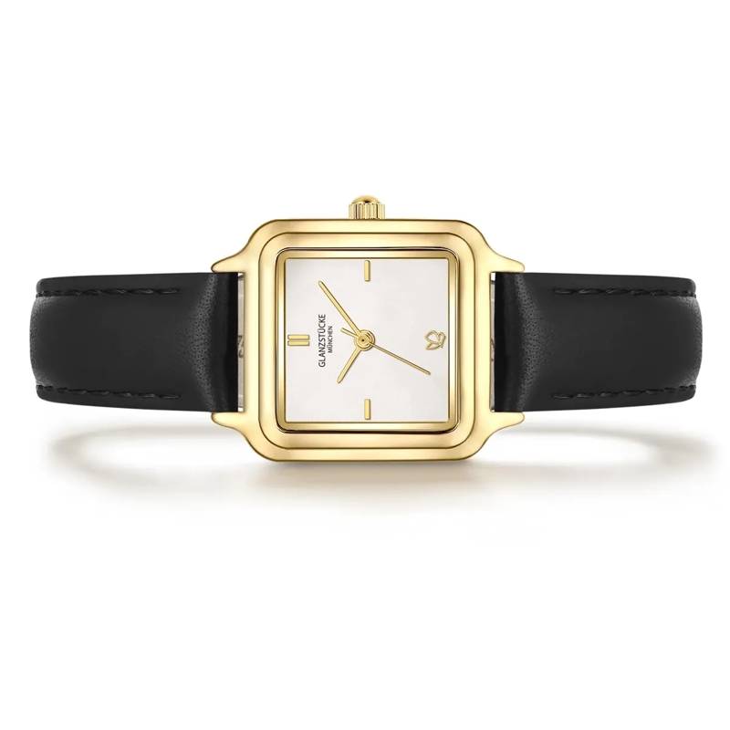 Glanzstücke München Automatikuhr Damen Armbanduhr Echtleder gold(Image 3)