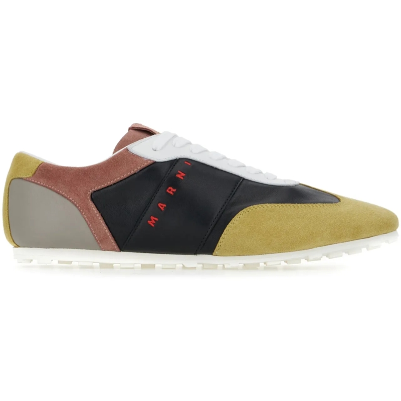 Marni Low-Top-Sneaker Marni Multicolor suede and leather sneakers mehrfarbig