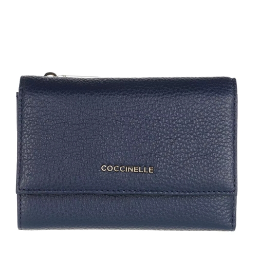 Coccinelle Metallic Soft Wallet Leather  Ink Flap Wallet