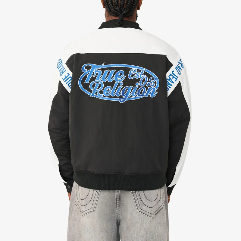 True Religion Daunenjacke - Chopper Jacke- Gestickte und bedruckte Logos-  multicolor(Image 4)