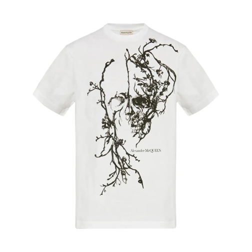 Alexander McQueen Cherry Blossom Skull T-Shirt White White T-Shirts