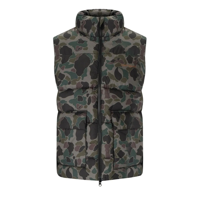 Carhartt Wip Weste Springfield Camo Duck Grey Vest Grey