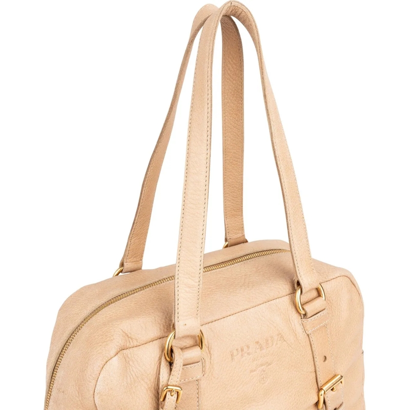 Prada Fourre-tout Prada Deerskin City Handbag beige