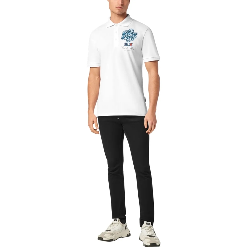 Philipp Plein Top Poloshirt Racing weiss(Image 4)