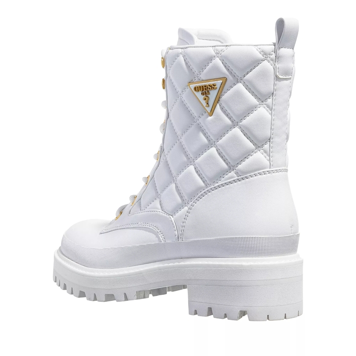 Guess white ankle outlet boots