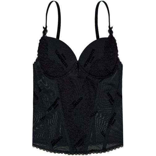 Vetements Corset Vetements Logo-Jacquard Black Black Top