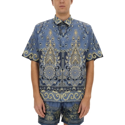 Etro Hemden Pattern Short-Sleeved Over Shirt Multicolor