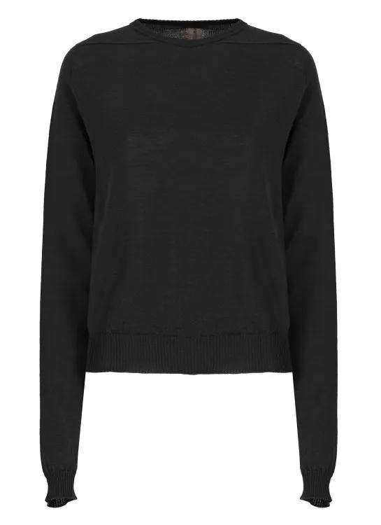 Rick Owens - Black Virgin Wool Sweater - Größe M - schwarz