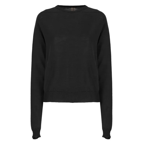 Rick Owens  Black Virgin Wool Sweater Black