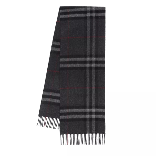 Burberry Giant Check Scarf Cashmere Charcoal Kaschmirschal