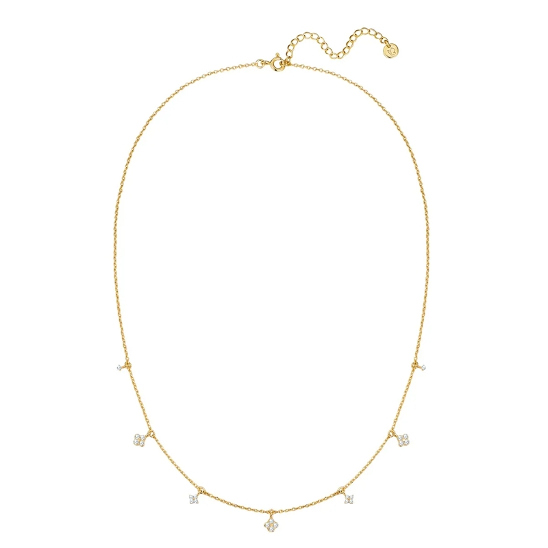 Glanzstücke München Mittellange Halskette Sterling Silber Halskette Zirkonia gold(Image 3)