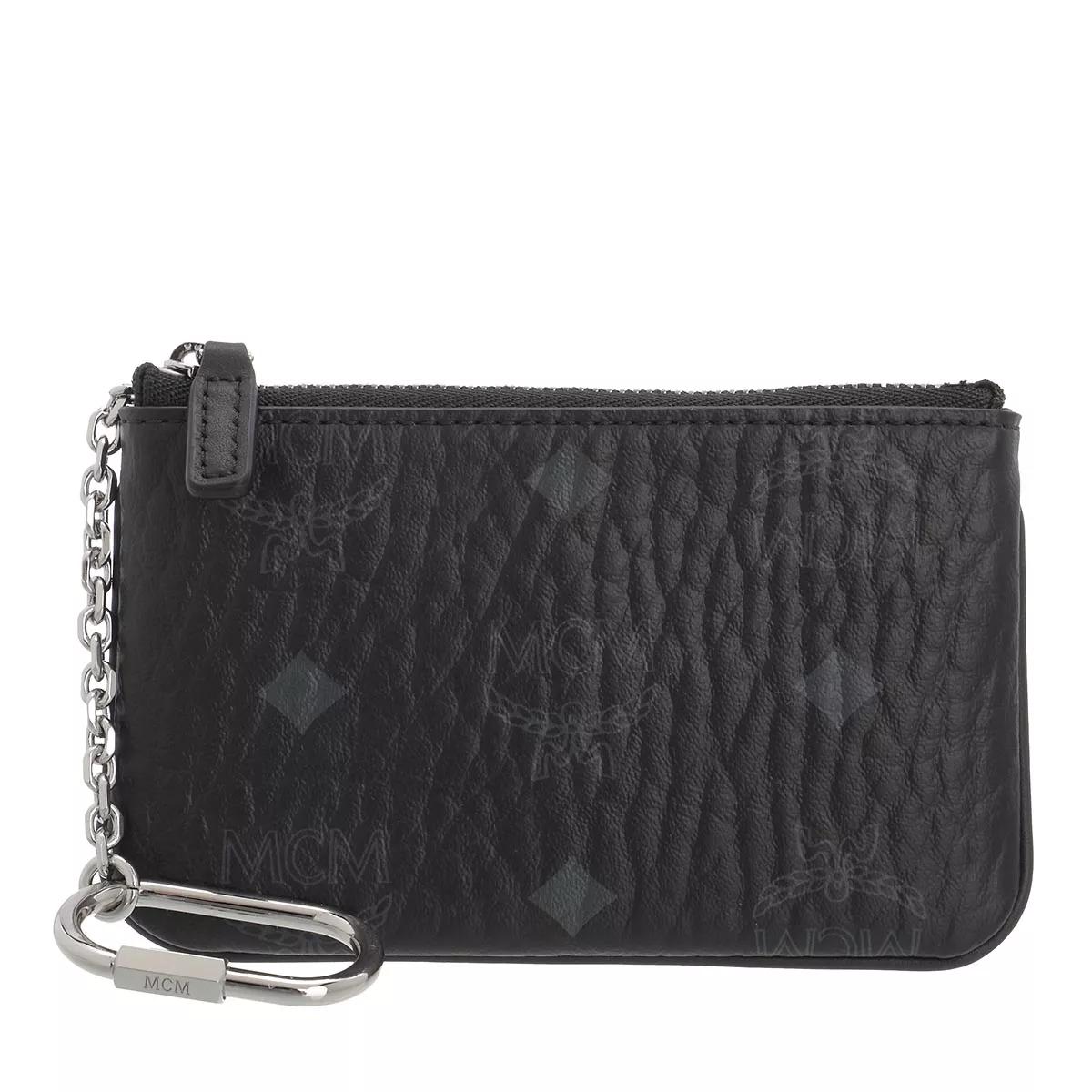 Black mcm discount key pouch