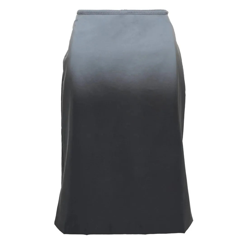 Alexander Wang Midirok Reflective Mid-Rise Midi Skirt Black