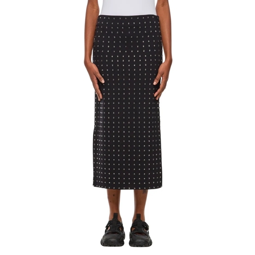 Sportmax Midi-Röcke Nome Crystal Lycra Midi Skirt Black