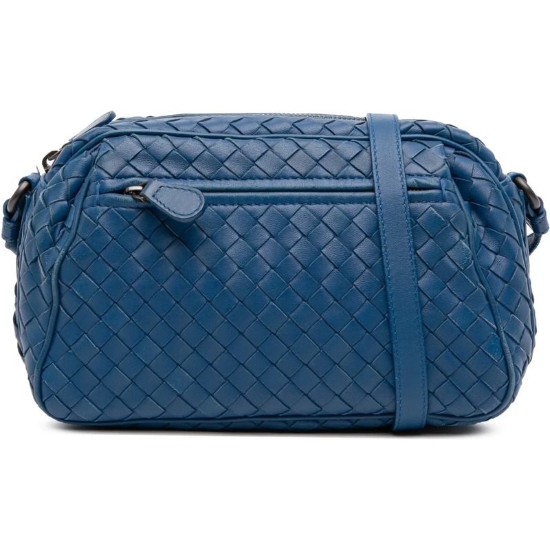Bottega Veneta Schultertasche Nappa Intrecciato Crossbody blau