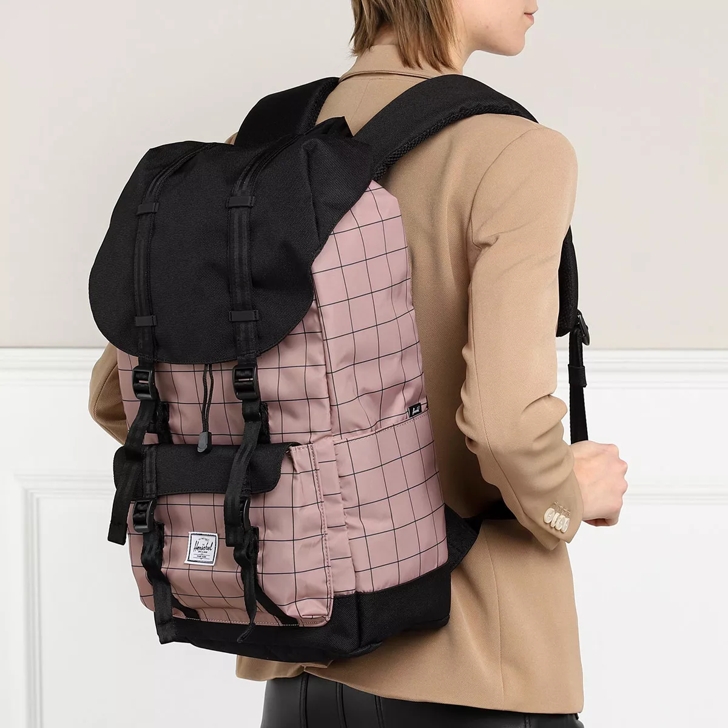 Herschel Little America Windowpane Check Ash Rose Backpack